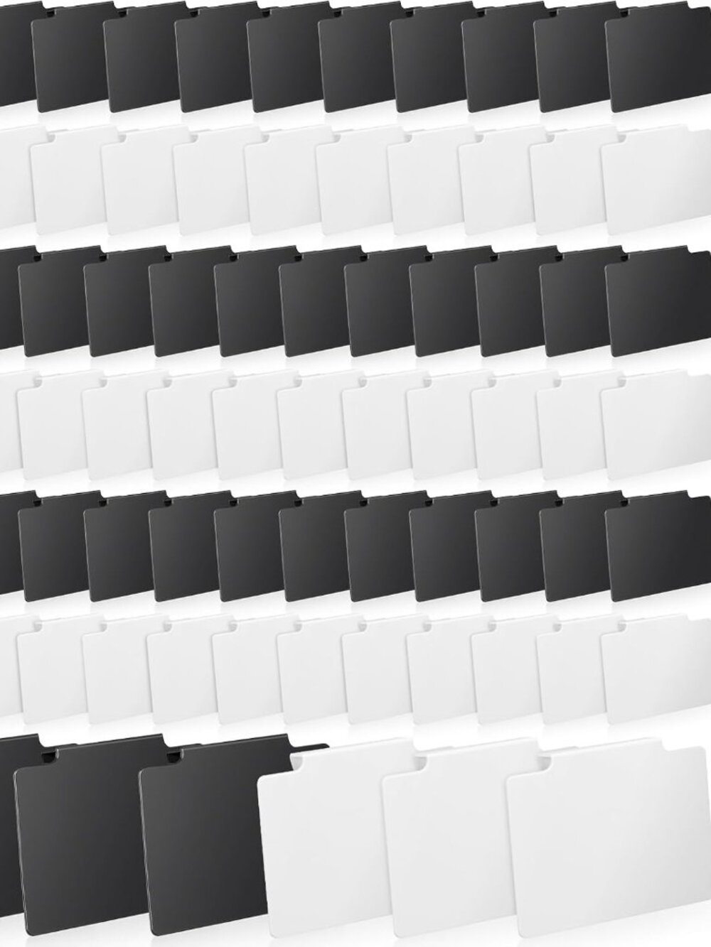 80 Pcs Basket Label Clips for Storage Bins, White Black Clip, White Black Pen